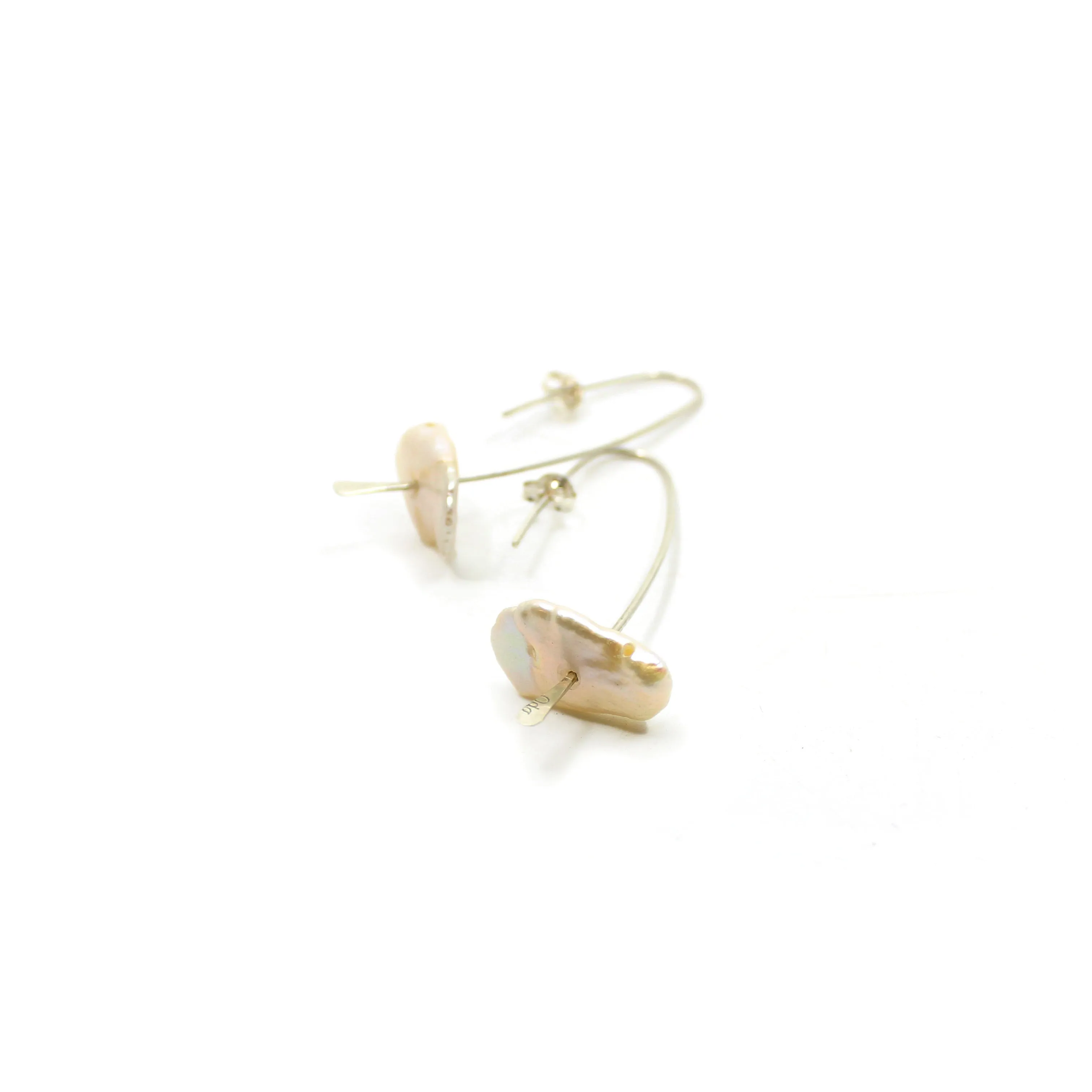 Wire Keshi Pearl Earrings