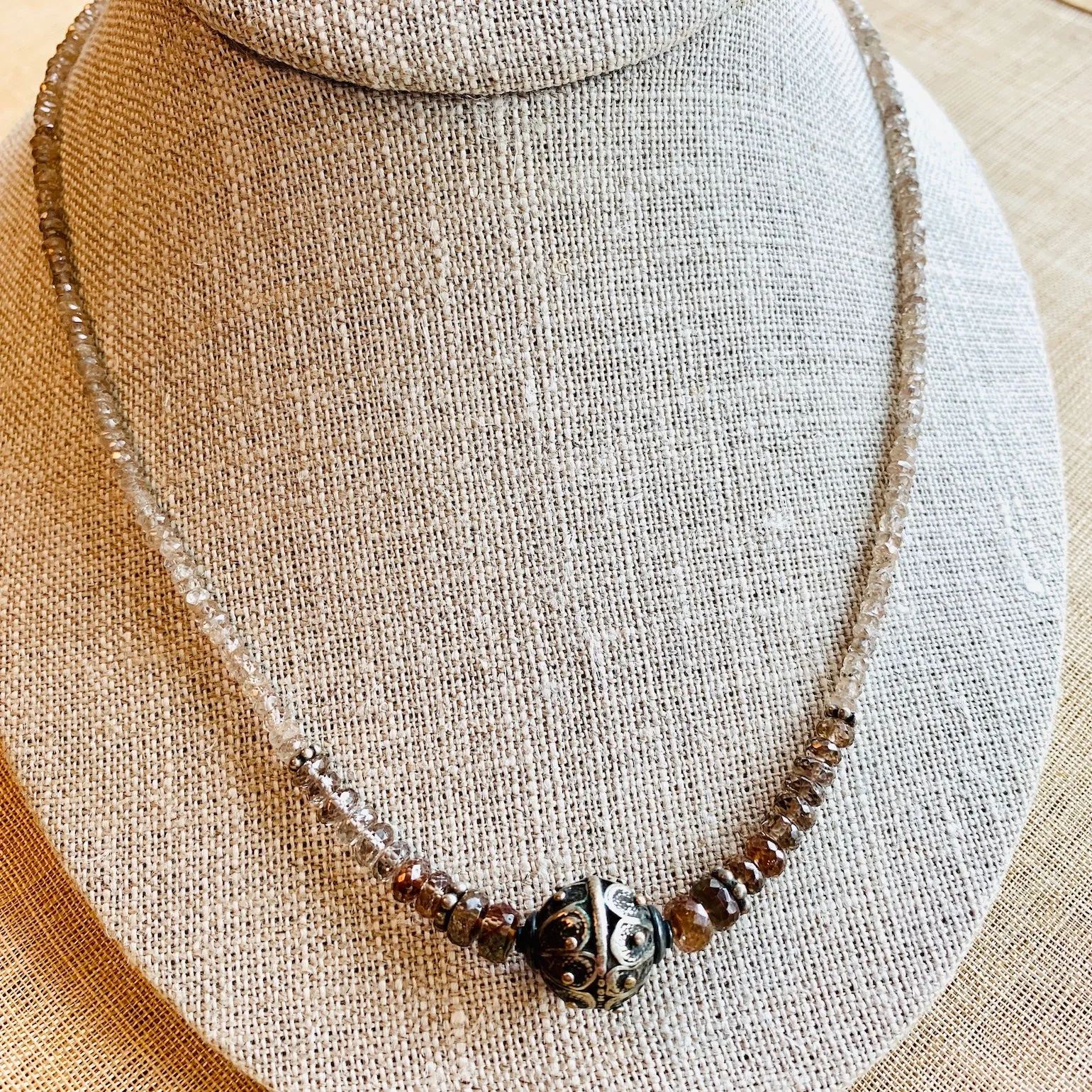 Zircon & Yemeni Silver Necklace by Ruth
