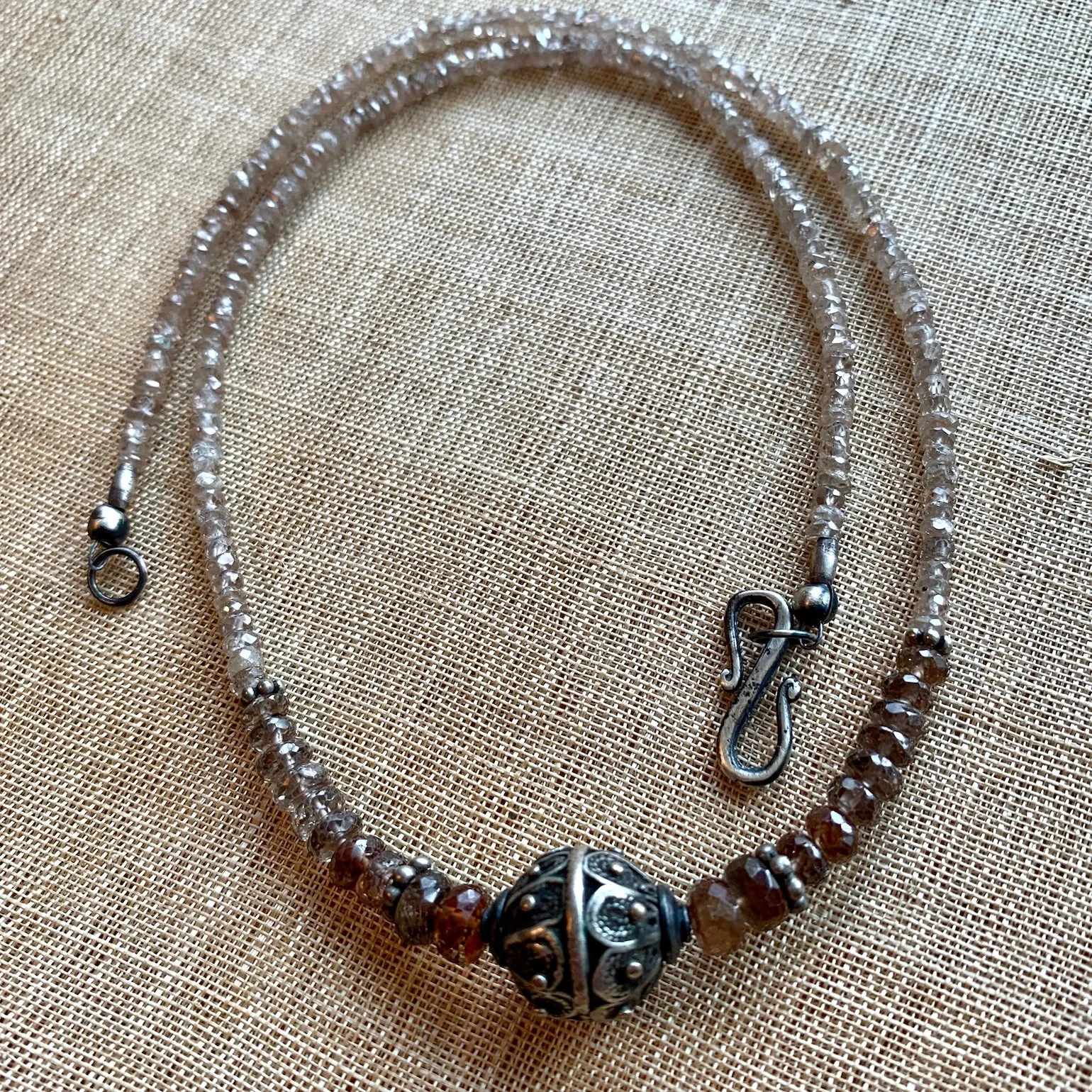 Zircon & Yemeni Silver Necklace by Ruth