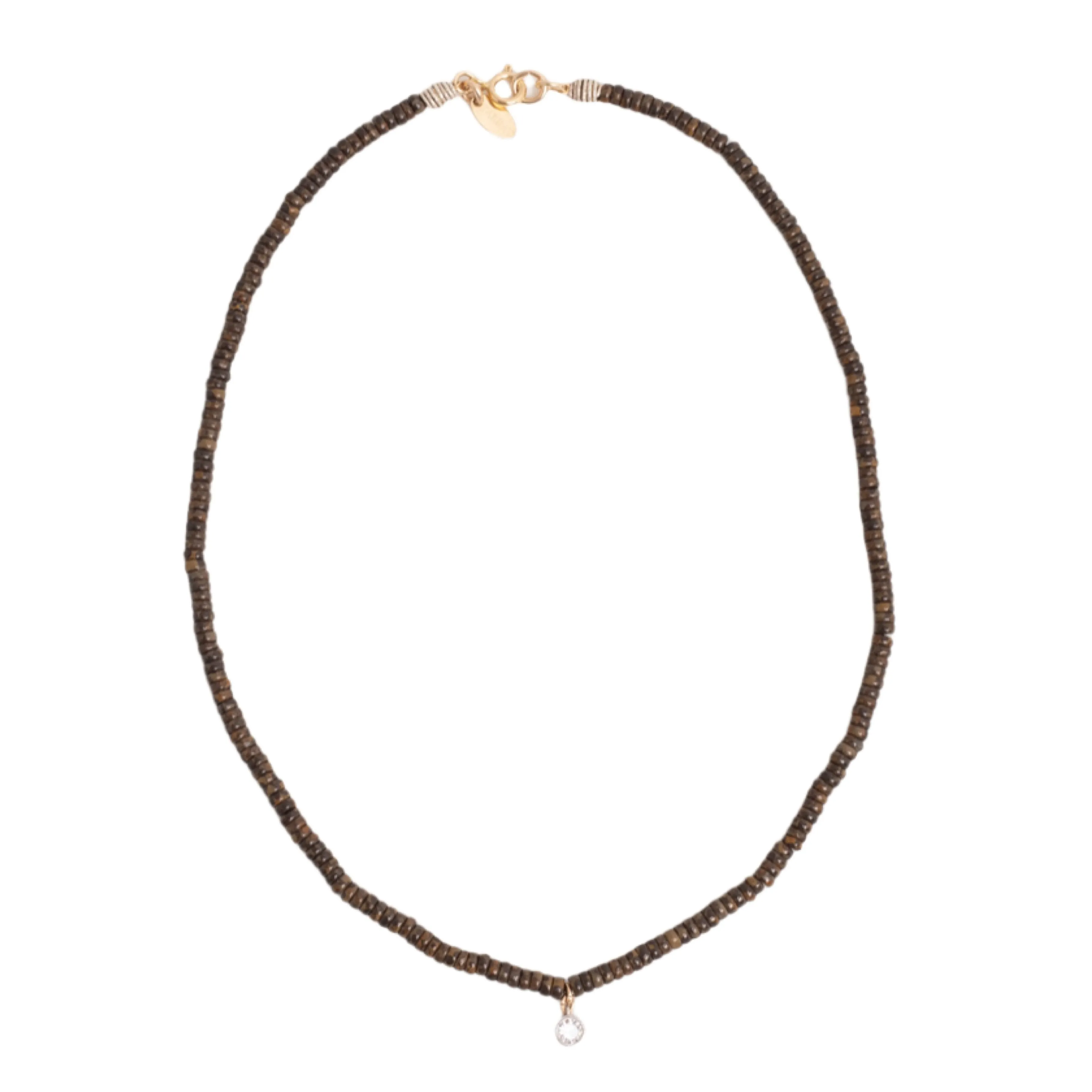 Zircon Necklace #1 - Bronzite & Zircon