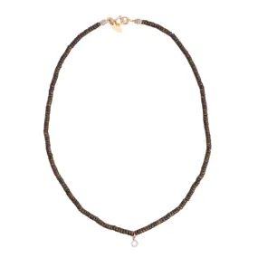 Zircon Necklace #1 - Bronzite & Zircon